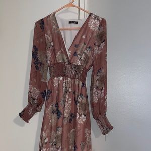 Long sleeve floral maxi
